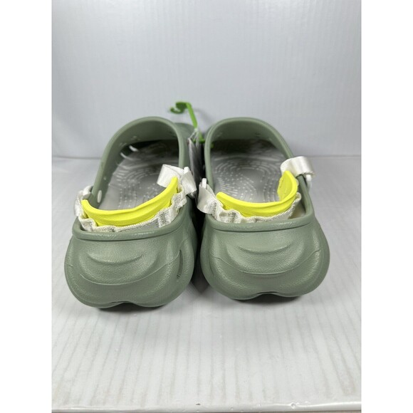 Size 10M/12W CROCS Echo Clog Moss Green Vert Mousse 207937-308 Slip On Shoes NEW - Picture 4 of 7